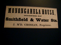 The Monongahela House sign